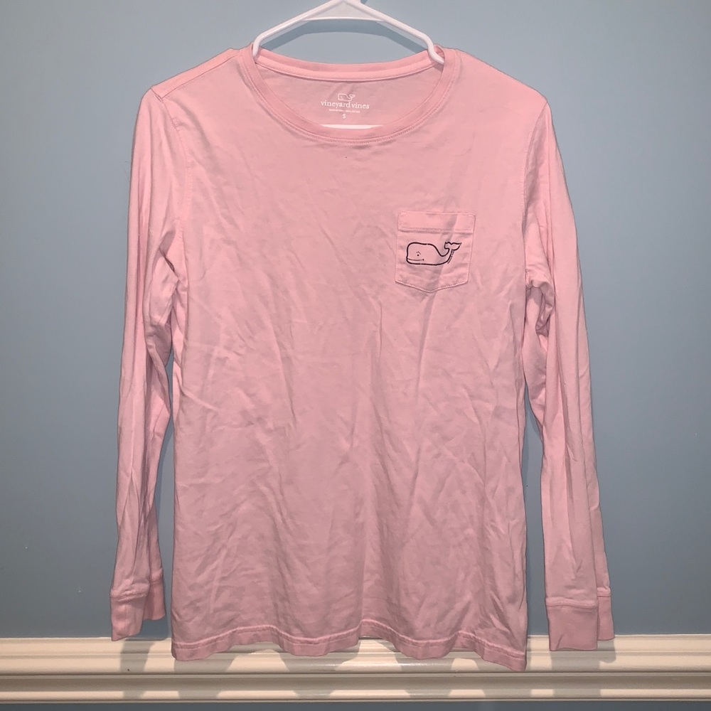 VINEYARD VINES Distressed Pink Long Sleeve